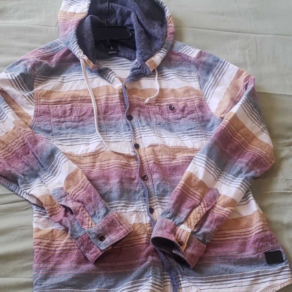 Billabong casual hooded striped button down